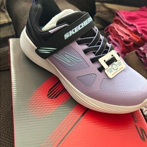 Skechers Kids' Purple and Black Sneakers